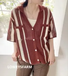 LOWRYSFARM メッシュポケツキカーディガン FREEサイズ 美品