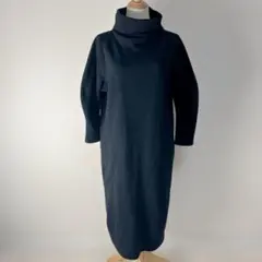 Do Classe ブラック ハイネックロングワンピース 体型カバーフリース M