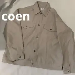 coen コーエン　ポリツイル　トラッカージャケット　ベージュ　メンズ　春夏