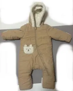 ベージュ ジャンプスーツ　カバーオール70-80cm