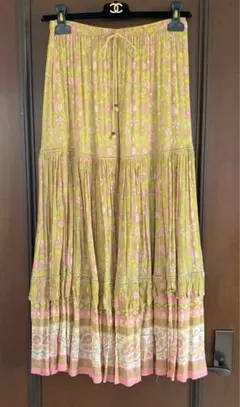 新品未使用 スペルアンドザジプシー ロングワンピース S 花柄 ヒョウ柄 ラメ 新品未使用 スペルアンドザジプシー ロングワンピース S 花柄