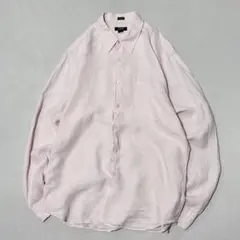 00s J CREW アイリッシュ リネン 長袖 シャツ ペールピンク XLのサムネイル