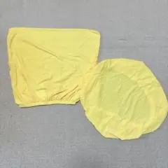 新品・未使用 イエロー 椅子カバー ポリエステル製 一脚用 シンプル 無地