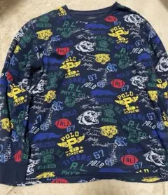 ポロ ラルフローレン サーマル Tシャツ ロゴ 総柄　XLsizeのサムネイル