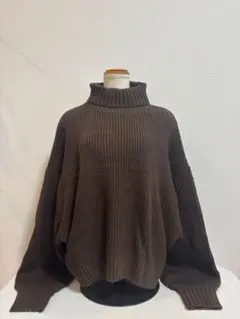 CORISCO ブラウン タートルネック セーター L