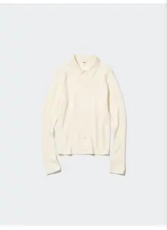 新品未使用　ユニクロ　エクストラファインメリノリブポロカーディガン（長袖）