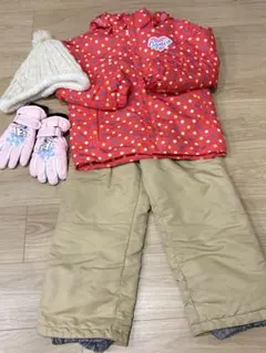 ジュニア スノーウエア （上下）サイズ 120 、帽子手袋