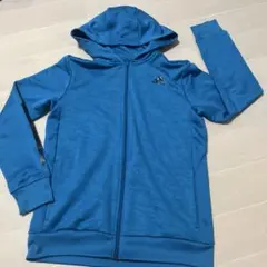 adidas フード付きジャージ青　アディダス