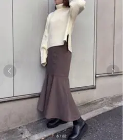 NICE CLAUP ハイウエストレディマーメイドスカート M