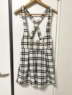サロペット　スカート　ワンピース　チェックワンピース　ニットワンピース　ワンピ