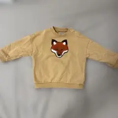 Hoppetta フォックスモチーフ トレーナー ベージュ