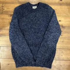 LL.Bean ウールクルーネックセーター ダークブルー