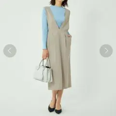 グリーンレーベルリラクシング クリスプ ツイル Iライン ジャンパースカート