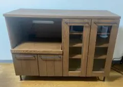 【直接引取限定】LOWYA クレモキッチンキャビネット 119×48×90cm