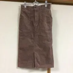 コーデュロイタイトスカート 前ポケット付き　GU