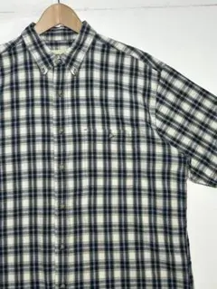 eddie bauer エディーバウアー　半袖チェックシャツ　白タグ　コットンのサムネイル