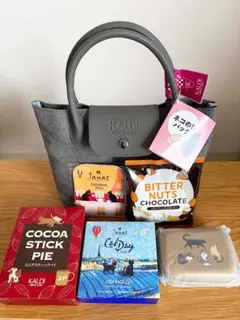 KALDI グレー 猫の日 プレミアム トートバッグ 抜き取りなし 全部入り