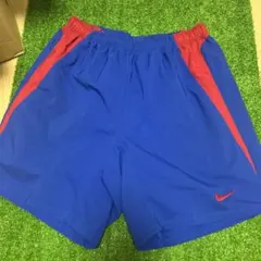 NIKE サッカー ハーフパンツ ブルー レッド XL 日本製のサムネイル