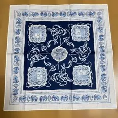 Jim Thompson 花柄スカーフ ネイビー