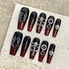 ネイルチップオーダー現品 韓国 量産型ネイル 地雷系 サブカル 天使