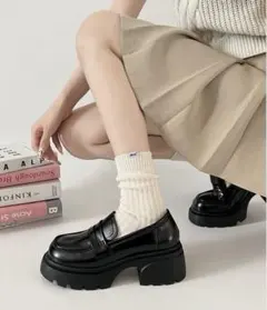 厚底コインローファー ブラックのサムネイル
