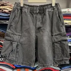 GU ブラックデニム ハーフパンツ