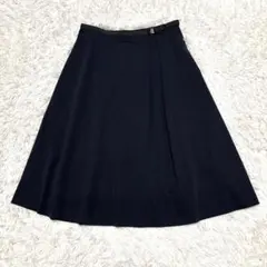 ef-de フレアスカート 9号 黒 上品シルエット 裏地付き きれいめ 通勤