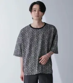 ナノユニバース パターンジャガードTシャツ Lサイズ