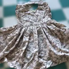 組曲　花柄ピンクコットンドレス 撥水加工