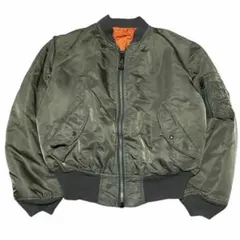 ALPHA 90s USA製 MA-1 フライトジャケット カーキ/オリーブ L