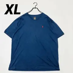 ぽ*】様 【XL・ネイビー】POLO RALPH LAUREN 無地Tシャツ 刺