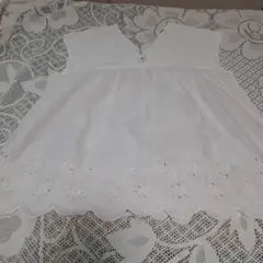 最終価格　UNIQLO コットン ノースリーブブラウス　レース