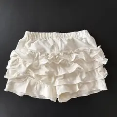 COMME CA DU MODE FOSSETTE フリルパンツ　80cm 白のサムネイル