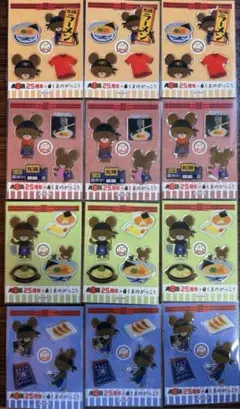 新品・ 미개봉 丸源ラーメン25周年 くまのがっこうステッカー 合計12枚セット