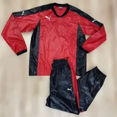 PUMA ピステ上下 赤/黒　M