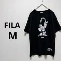 FILA フィラ POPEYE ポパイ 半袖 Tシャツ 黒 ブラック メンズ M