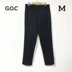 G.O.C ストレートテーパードスラックス 黒 センタープレス