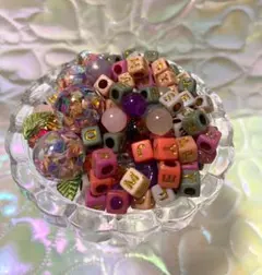 夕焼けゼリー✧AB-02 アルファベットビーズ　ハンドメイド用品