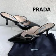 PRADA プラダ　ロゴ　リボン　サンダル　ミュール　ハイヒール　パンプスのサムネイル