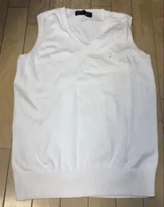 イーストボーイ　ホワイト Vネック ノースリーブ スクールベスト９号