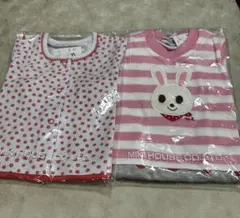 新品 半袖 ロンパース 2枚セット ミキハウス