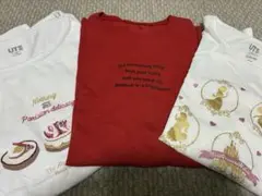 超美品　ユニクロ　GU Tシャツ　女の子　フリル袖　UT 3枚セット　まとめ売り
