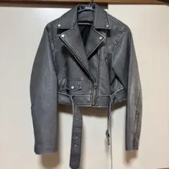 グレー レザージャケット