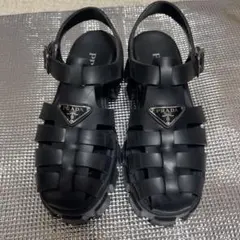 最終価格PRADA モノリスラバーサンダル 難アリ