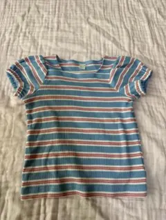 apres les cours ボーダー パフスリーブ Tシャツ 90cmのサムネイル