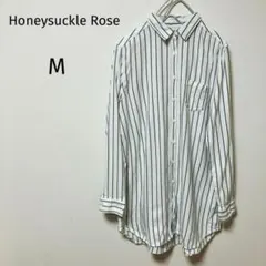 【USED】Honeysuckle Rose 長袖シャツ　ストライプ　M 古着