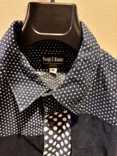 rough&tumble ネイビー基調のパッチワーク　長袖シャツ