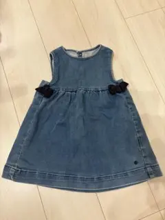 プチバトー デニム ジャンパースカート 81cm