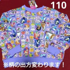 新品 裏毛 ディズニー プリンセス トレーナー 110