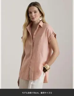 LAUREN Ralph Lauren リネンシャツ ピンクのサムネイル